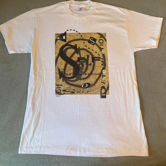 White vintage 90s Delta Pre shrunk graphic tee 90s XL‎ - Picture 1 of 5